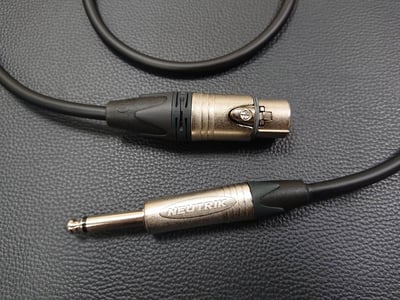 ★卡拉OK麥克風導線★[CANARE/L-2T2S]+[NEUTRIK(鍍金)/XLR母+6.3mm TS公]2