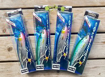 SHIMANO 高比重 浮水鉛筆ot-140Q140mm/69g 附STX58三叉鉤*26