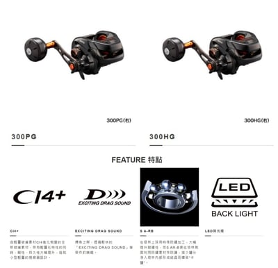 SHIMANO BARCHETTA 300HG/300PG 液晶顯示捲線器1