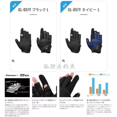 SHIMANO 2025年新款拋投專用露四指保暖手套 GL-057Y9