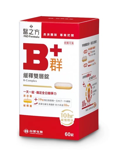 【醫之方】緩釋B群雙層錠60錠1