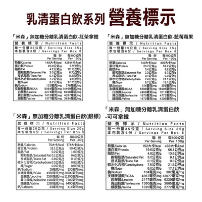 【米森】無加糖分離乳清蛋白飲(盒)6