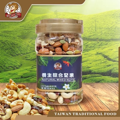 【台灣小糧口】養生綜合堅果(6種果乾＋堅果)360g1