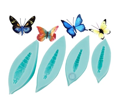 【蝴蝶身體 矽膠模4件組】2