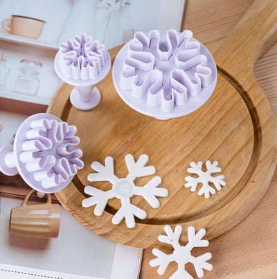 聖誕節【冰晶雪花彈簧模3件組】4