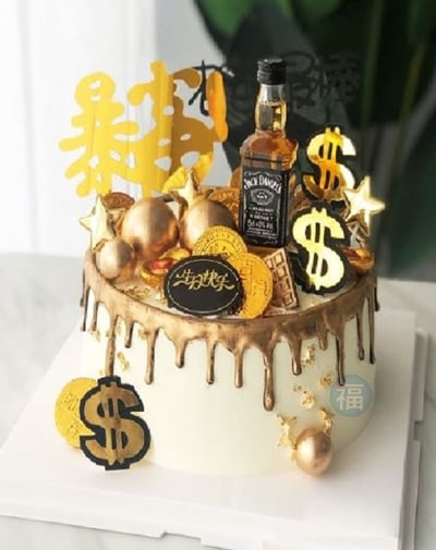 IG網紅款【蛋糕裝飾插牌/插旗】暴富5