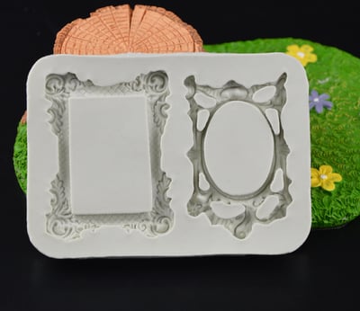【歐式二相框方框矽膠模】4
