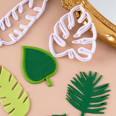 【熱帶樹葉 葉子切模4件組】龜背葉 餅乾模3