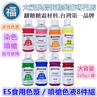 ES噴槍食用色液【8色套裝】 水性色漿 / 色膏2