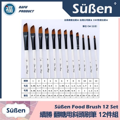 刷具組【12件威化花斜頭刷色】刷筆2