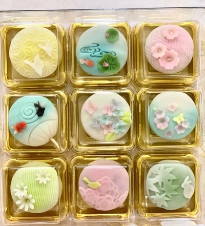 日式和菓子【水羊羹 水波紋 壓紋印】水紋5