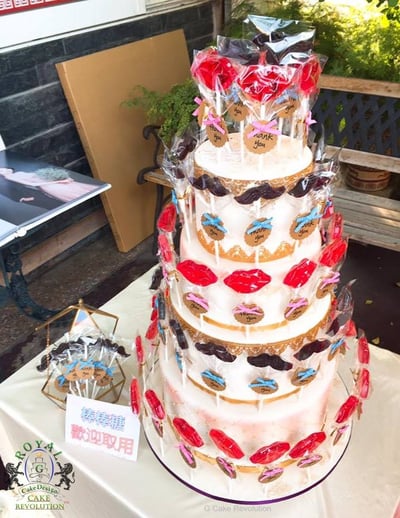 棒棒糖矽膠模【6連嘴唇】棒棒糖模3