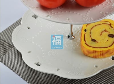 【浮雕蕾絲午茶盤中柱桿子】多色可選5