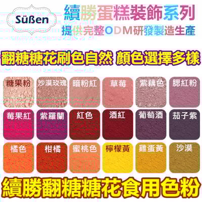 【續勝翻糖食用平光色粉】多色可選 10ml9