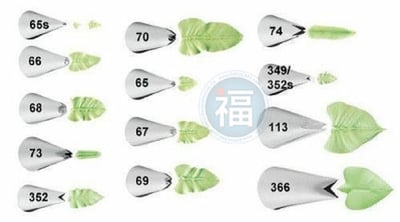 Wilton惠爾通花嘴[#352] 352號花嘴 葉子 葉形 花嘴 Leaf Tip2