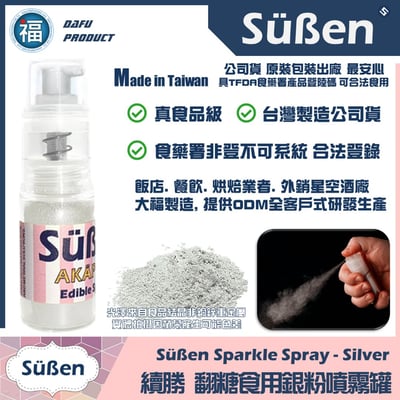 【續勝食用金粉噴霧】銀白色 珠光白1