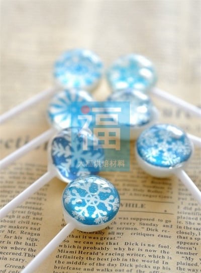 星空棒棒糖紙模【雪花】糯米紙 威化紙 2.5cm (2.8模具可參考) 3.5cm4