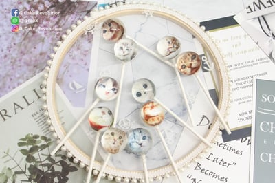 10連圓球星空棒棒糖矽膠模【2.8CM】棒棒糖模4