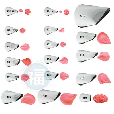 Wilton惠爾通花嘴[#61] 61號花嘴 彎型水滴花瓣 Petal2