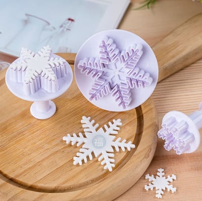 聖誕節【雪花彈簧模3件組】3