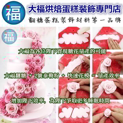 【玫瑰花快速連續花模3入】2