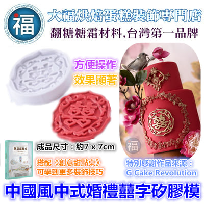 【中國風中式婚禮囍字矽膠模】雙囍1