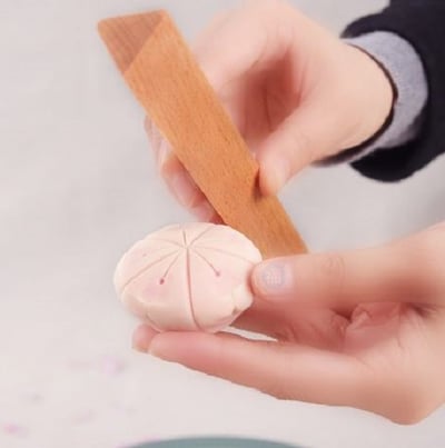 【台灣現貨】【手工雕塑 三角棒】含菊心端 和菓子 和果子 練切 三角棒 菊芯8