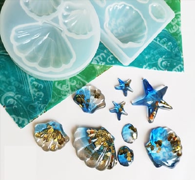 質感亮面矽膠模【小貝殼】2