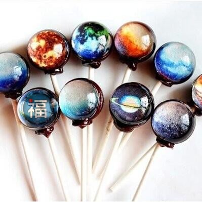 10連圓球星空棒棒糖矽膠模【2.8CM】棒棒糖模3