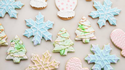 【聖誕派對 餅乾組合】10件組 (綠紙卡包裝)10