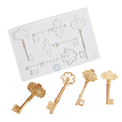 【復古歐風古典鑰匙矽膠模】4