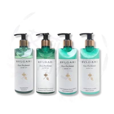 Bvlgari Green Tea Shampoo & Conditioner & Body Lotion & Shower Gel 300ml 綠茶洗髮精、護髮素、身體乳、沐浴露1