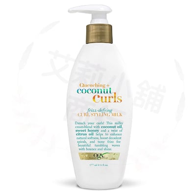 OGX Quenching + Coconut Curls Frizz Defying Curl Styling Milk 177ml 椰子捲髮防毛躁捲髮造型乳1