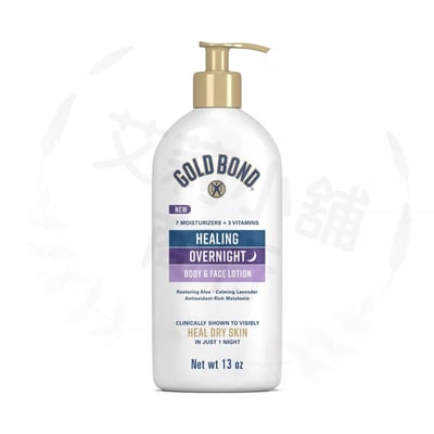 Gold Bond Healing Overnight Body & Face Lotion 368g 夜間修護身體及臉部乳液1