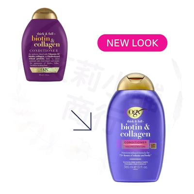 OGX Thick & Full + Biotin & Collagen Shampoo / Conditioner 385ml 濃密飽滿生物素膠原蛋白（洗髮乳/潤髮乳）5