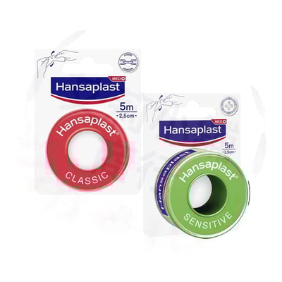 Hansaplast Fixierpflaster Classic / Sensitive 5m*2.5cm 透氣萬用防水膠帶（經典款/敏感肌膚）1