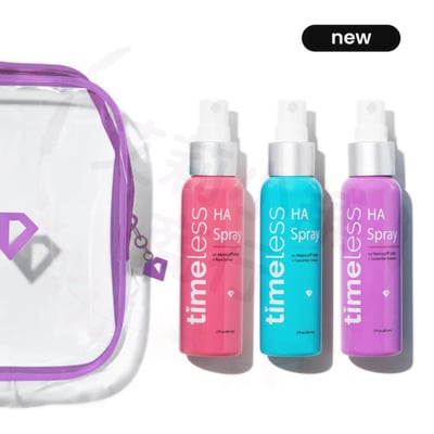 Timeless Skin Care Mini Hydrating Peptide Spray Set 60ml*3入 迷你保濕勝肽噴霧套裝（黃瓜/玫瑰/薰衣草/橙香）3