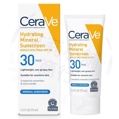 Cerave Hydrating Mineral Sunscreen SPF 30 Face Lotion 75ml 保濕礦物防曬霜臉部乳液1