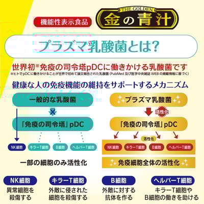 預購-日本藥健 金之青汁 1000億 Plasma 乳酸菌 + 食物纖維 + 多種維生素 30包裝4