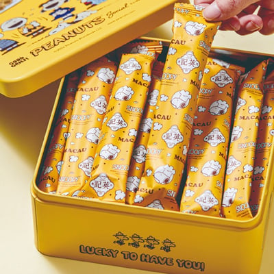 史努比原味蛋捲鐵盒3