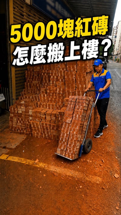 【老虎進料】紅磚配送＋搬運上樓1