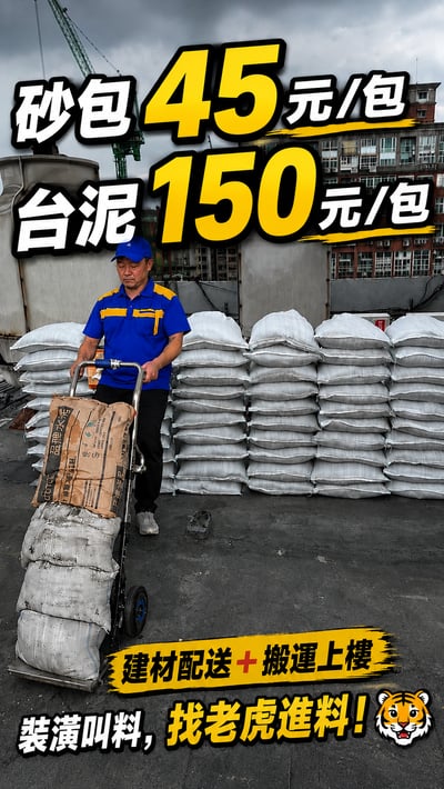 【老虎進料】 水泥配送＋搬運上樓4