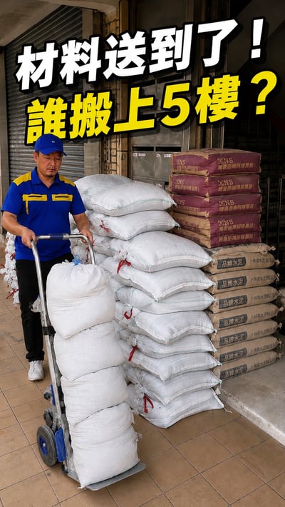 【老虎進料】 砂包配送＋搬運上樓3
