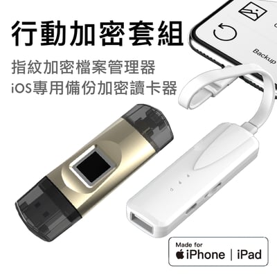 iSecure Master－USB指紋加密備份 金鑰隨身碟＋iSecure Adapter－加密備份讀卡機1