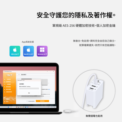 回憶捕手 Cross 複合型  - 電腦/iPhone蘋果 加密備份充電器7