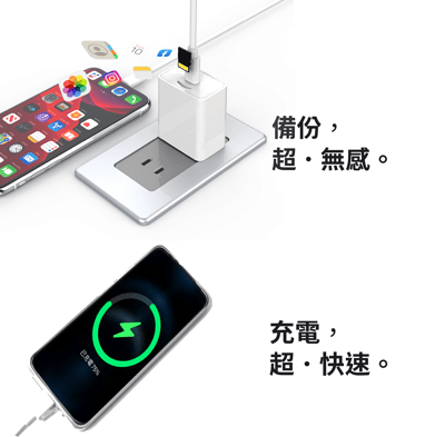 回憶捕手 iPower Pro【USB-A】高速版⚡ - 蘋果iPhone蘋果 加密備份 快充充電器6