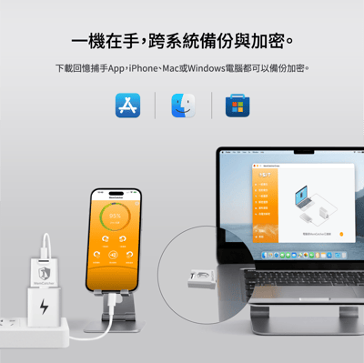 回憶捕手 Link A款－電腦/iPhone蘋果 加密備份豆腐頭3