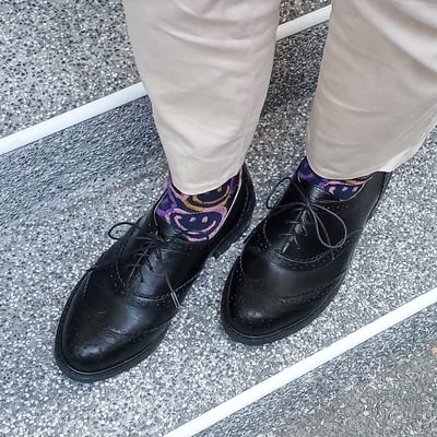 karine(MIT台灣製)全真皮寬楦綁帶雕花牛津鞋-黑色5