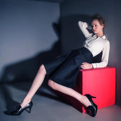 karine(MIT台灣製)全真皮綁帶流蘇低音高跟鞋-黑色9