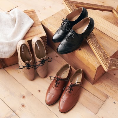 karine(MIT台灣製)全真皮綁帶低跟牛津鞋-黑色6